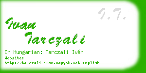 ivan tarczali business card